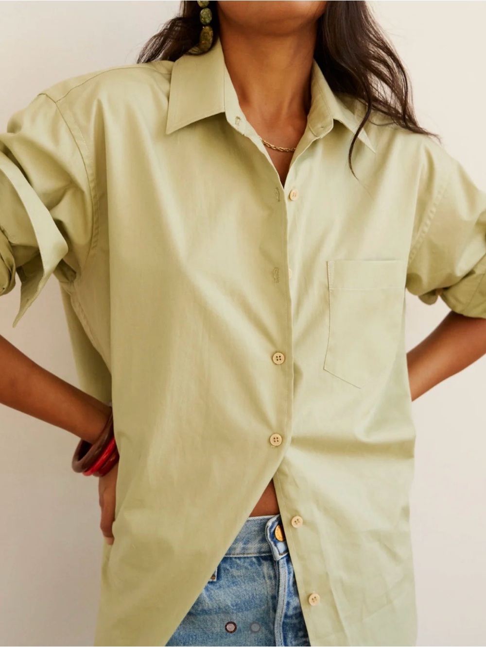 Jamie Haller Weekend Shirt Pistachio Small